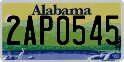 AL license plate 2AP0545