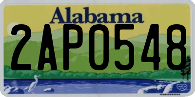 AL license plate 2AP0548