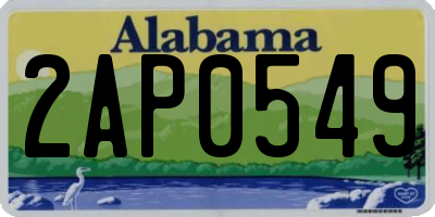 AL license plate 2AP0549
