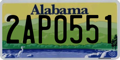 AL license plate 2AP0551