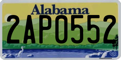 AL license plate 2AP0552
