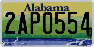 AL license plate 2AP0554