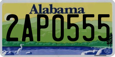 AL license plate 2AP0555