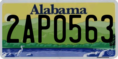 AL license plate 2AP0563