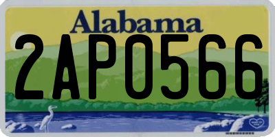 AL license plate 2AP0566