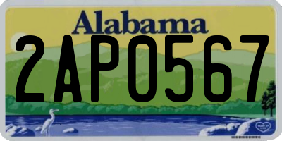 AL license plate 2AP0567