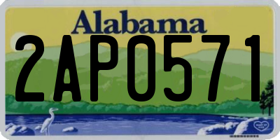 AL license plate 2AP0571