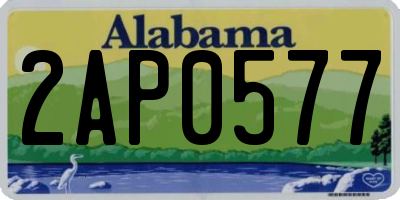 AL license plate 2AP0577