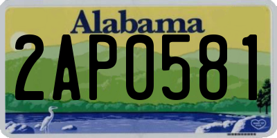 AL license plate 2AP0581