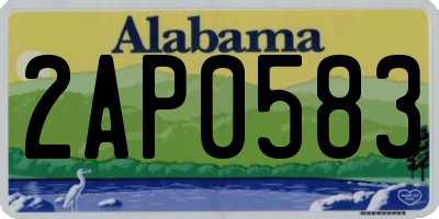 AL license plate 2AP0583