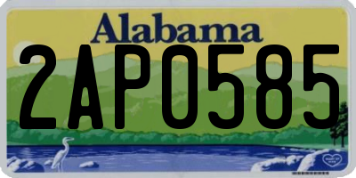 AL license plate 2AP0585