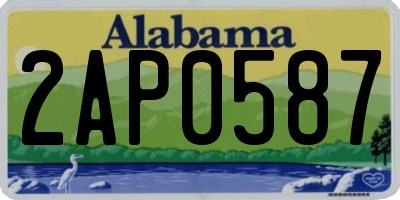 AL license plate 2AP0587
