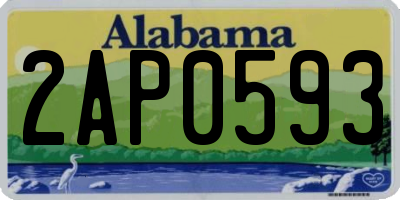 AL license plate 2AP0593