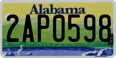 AL license plate 2AP0598