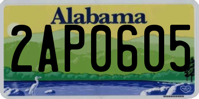 AL license plate 2AP0605
