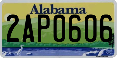 AL license plate 2AP0606