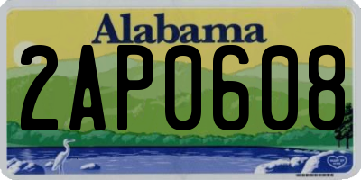 AL license plate 2AP0608