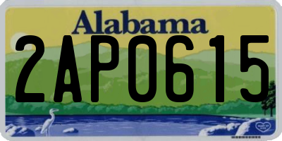 AL license plate 2AP0615