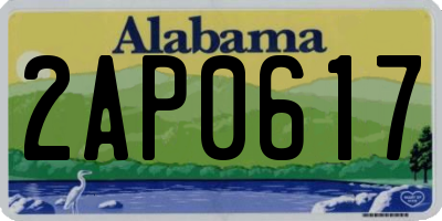 AL license plate 2AP0617