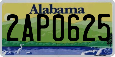 AL license plate 2AP0625