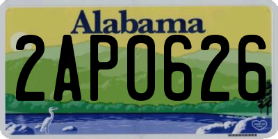 AL license plate 2AP0626