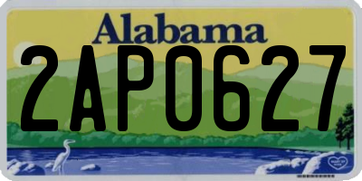AL license plate 2AP0627