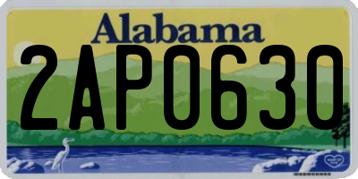 AL license plate 2AP0630