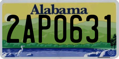 AL license plate 2AP0631