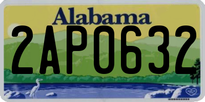 AL license plate 2AP0632
