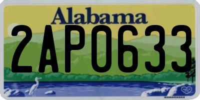 AL license plate 2AP0633