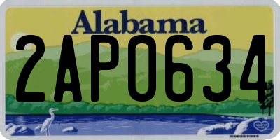 AL license plate 2AP0634