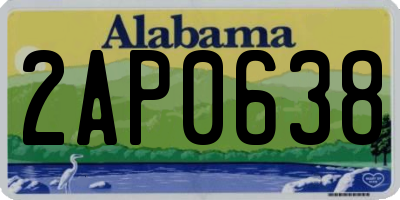 AL license plate 2AP0638