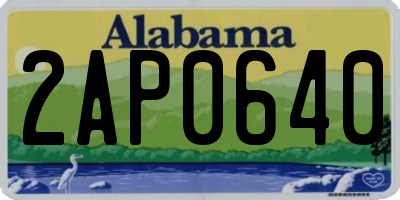 AL license plate 2AP0640