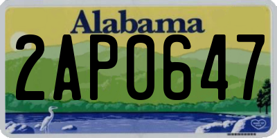 AL license plate 2AP0647
