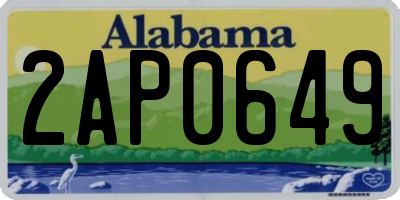 AL license plate 2AP0649