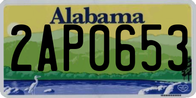 AL license plate 2AP0653