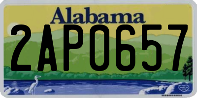 AL license plate 2AP0657