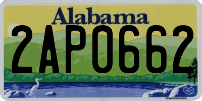 AL license plate 2AP0662