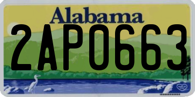 AL license plate 2AP0663