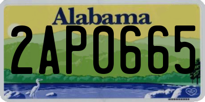 AL license plate 2AP0665