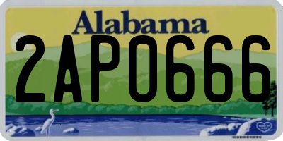 AL license plate 2AP0666