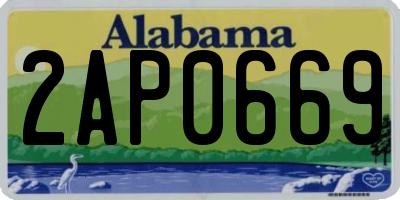 AL license plate 2AP0669