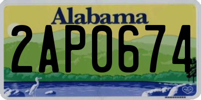 AL license plate 2AP0674