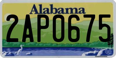 AL license plate 2AP0675