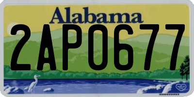 AL license plate 2AP0677