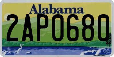 AL license plate 2AP0680