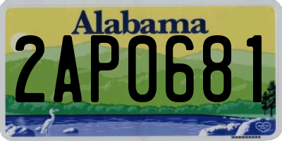 AL license plate 2AP0681