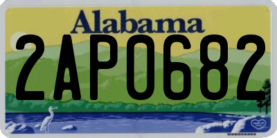 AL license plate 2AP0682