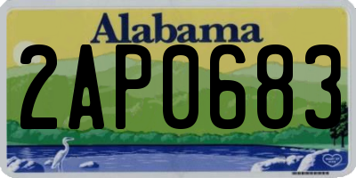 AL license plate 2AP0683
