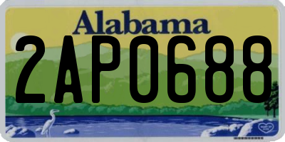 AL license plate 2AP0688